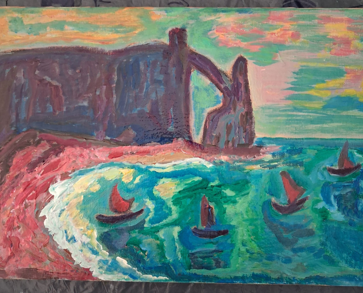 Etretat et voiliers