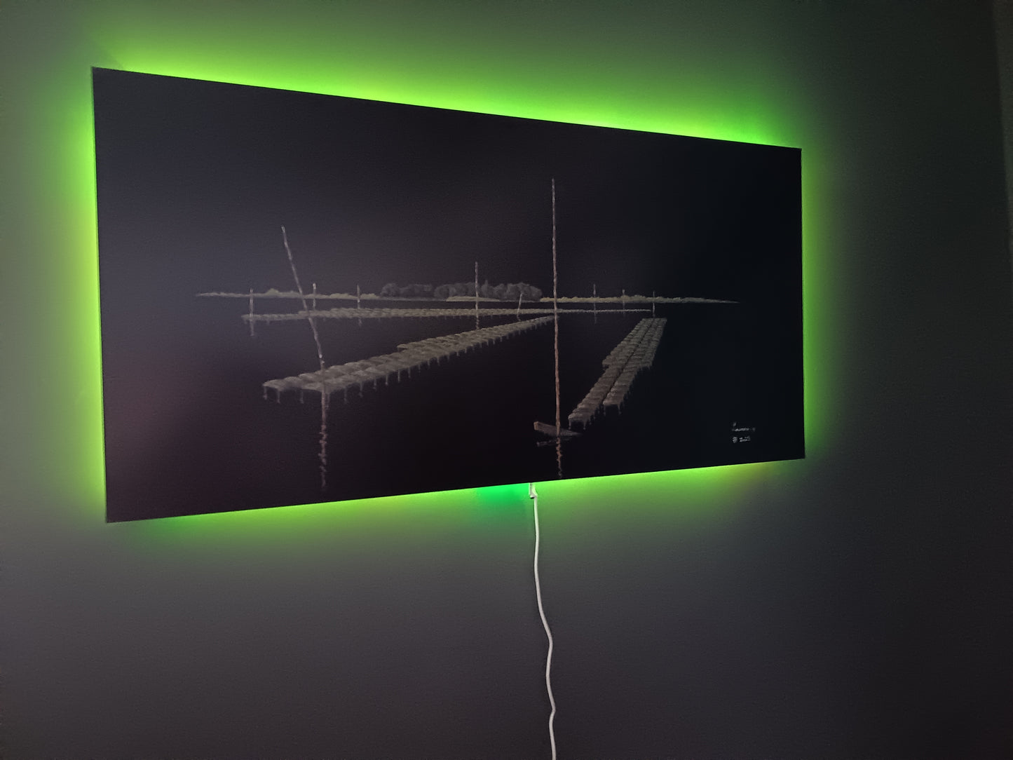 Parcs ostréicoles devant l'île Berder