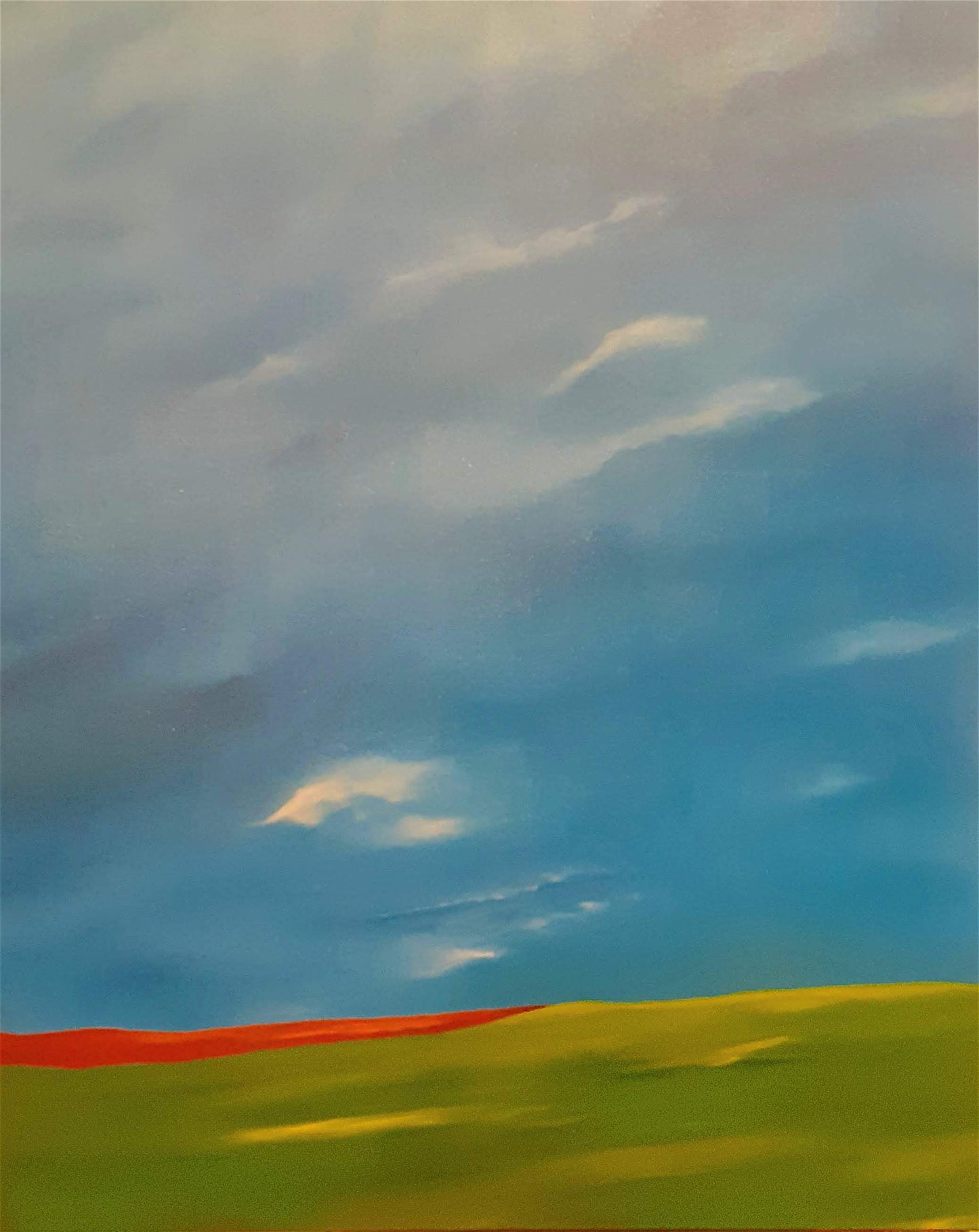 Moderate west-east wind around noon