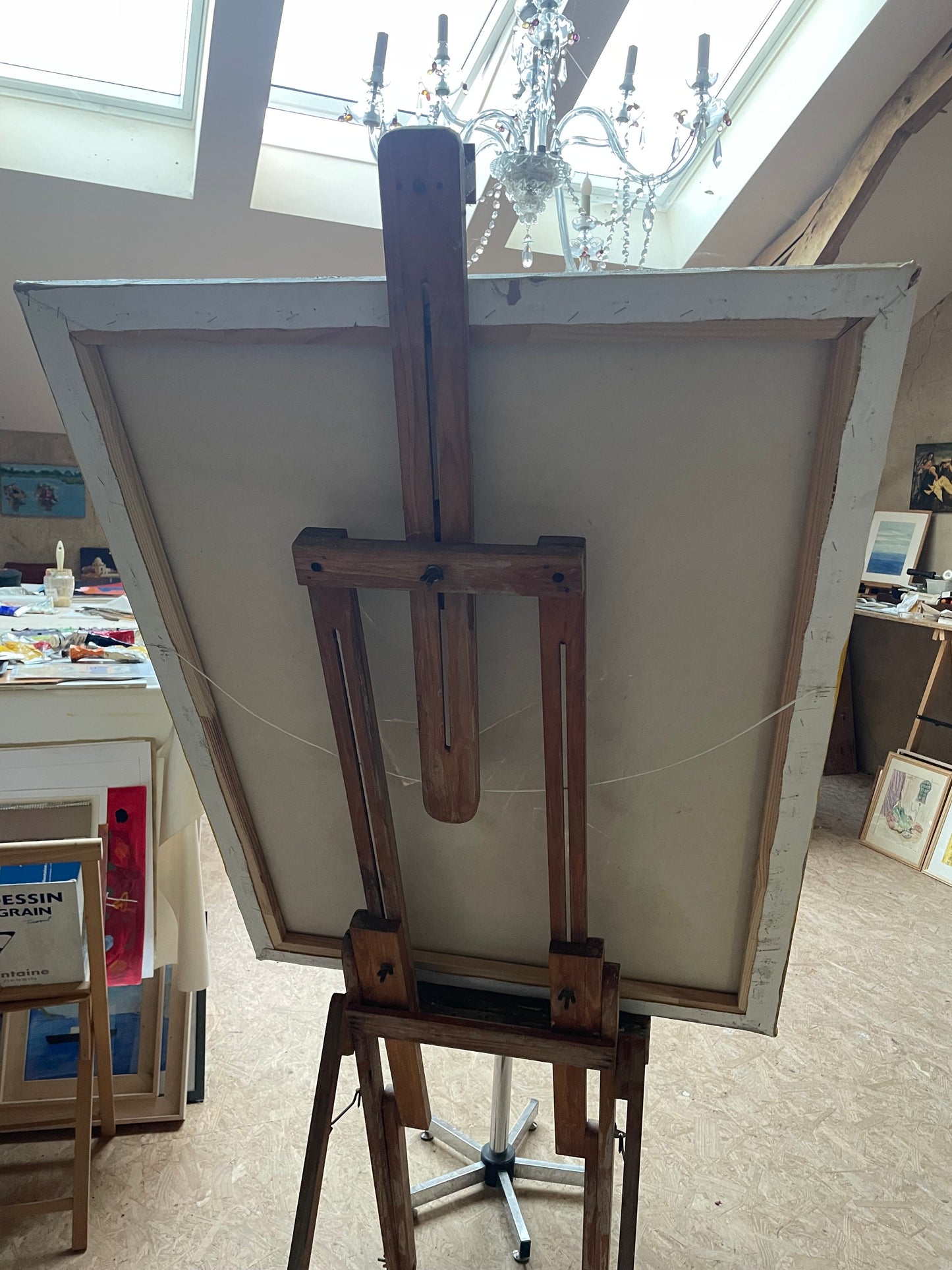 Musique - Sitariste en bleu sur fond vert, style cubiste