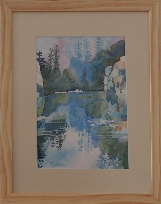 Pond with reflections 