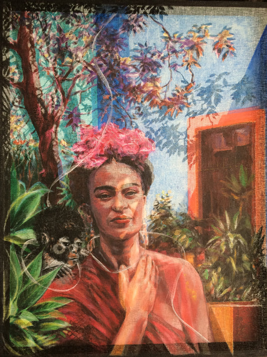 Frida in her house