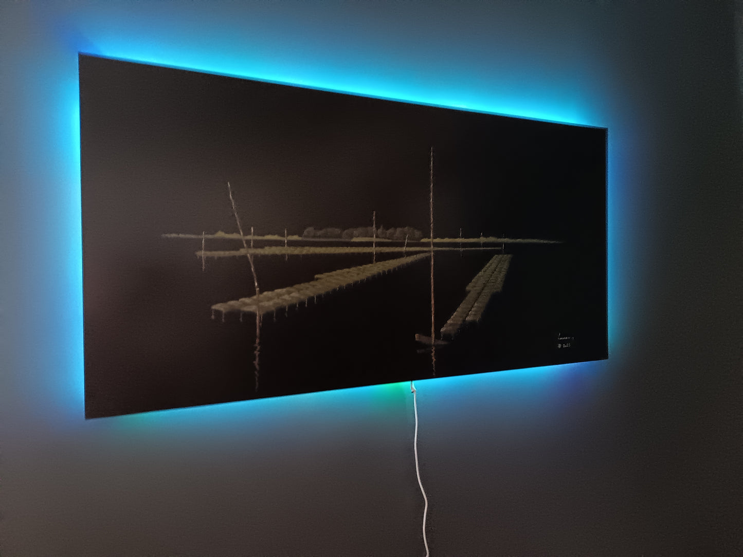 Parcs ostréicoles devant l'île Berder