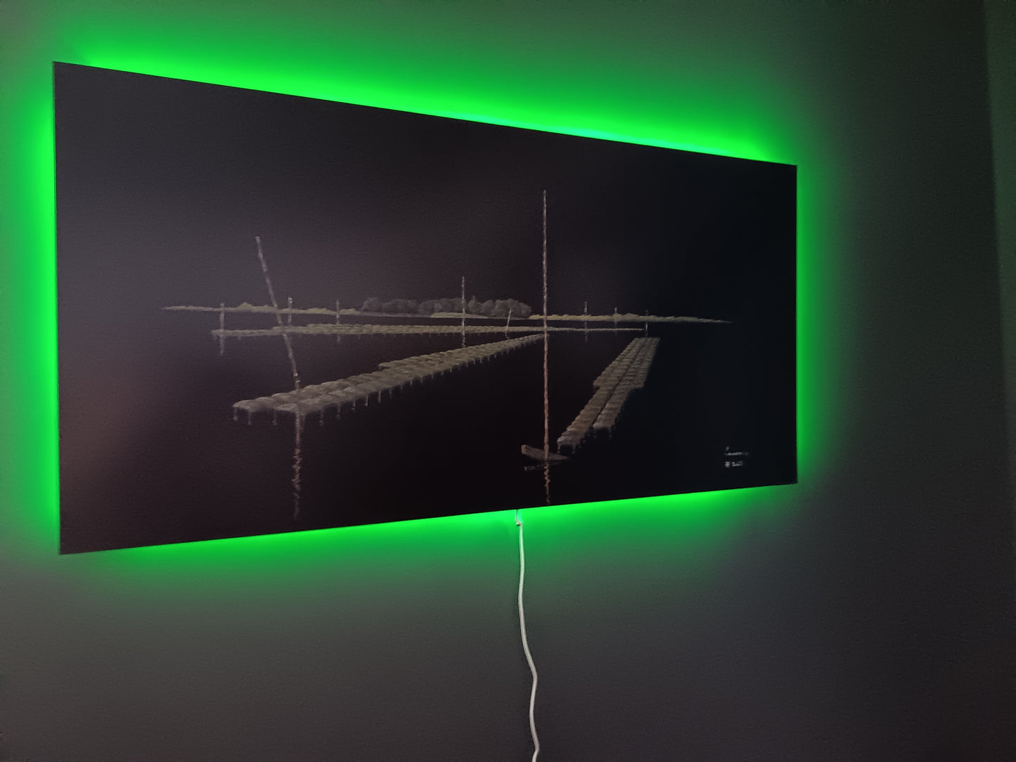 Parcs ostréicoles devant l'île Berder