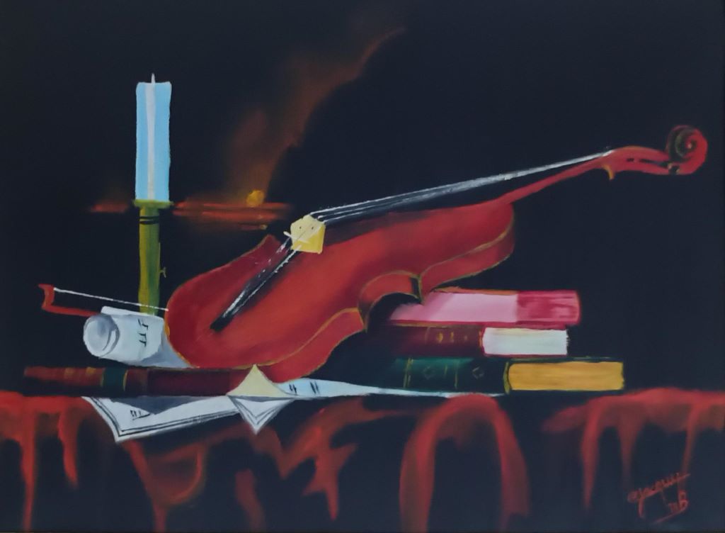 Still life with violin 