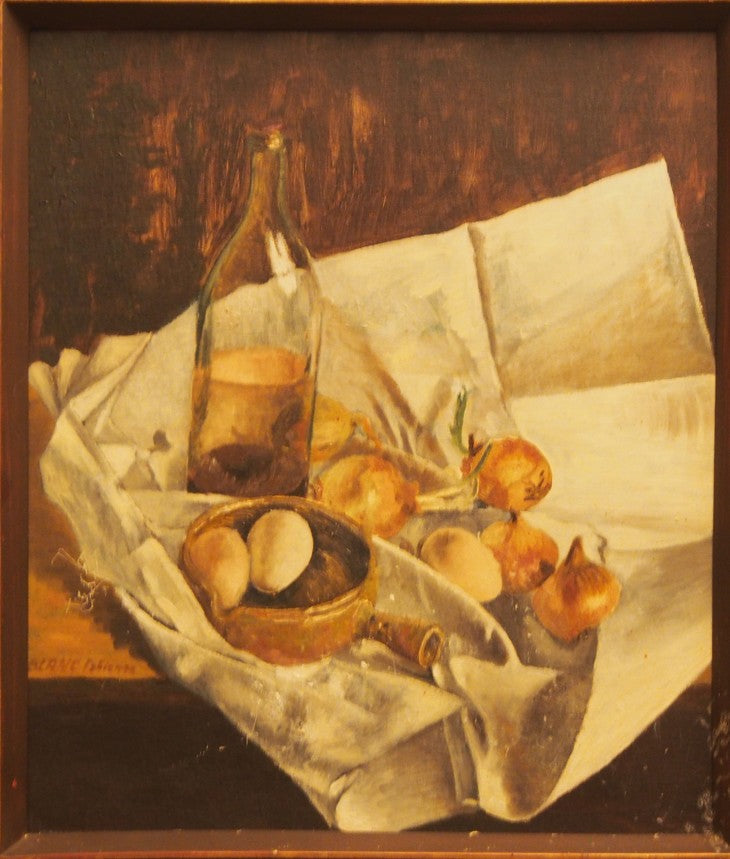 Bodegón con tarro de cerezas 