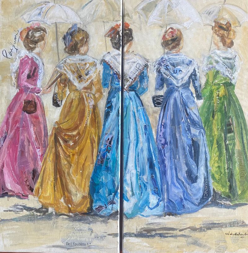Arlésiennes et ombrelles (diptyque)